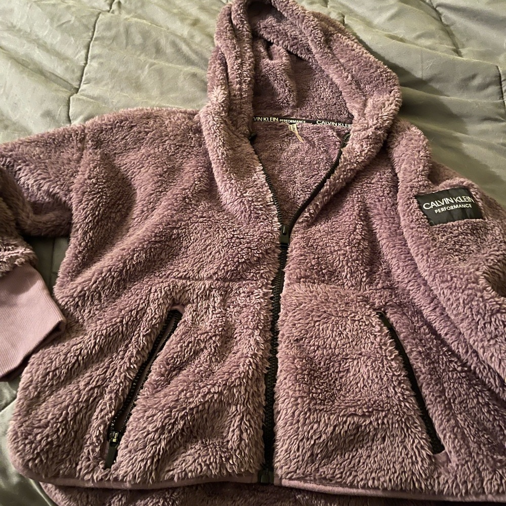 Calvin Klein Lavender Sherpa Jacket